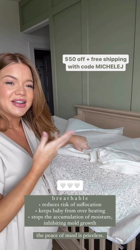 our crib mattress, click on link in my instagram stories & add your email for discount code to work  