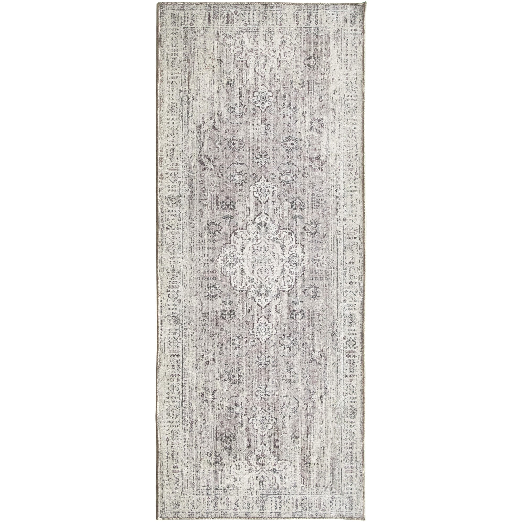ReaLife Rugs Machine Washable Printed Persian Distressed Medallion Beige Eco-friendly Recycled Fi... | Walmart (US)
