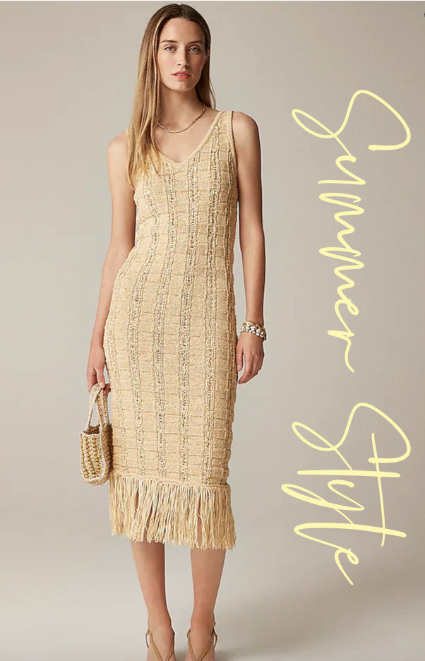 Stylish summer fashions from @jcrew. Love this crochet dress in a neutral color. 

#maxidress #summeroutfit #summerdresses #weddingguestdress  

 #LTKSummerEdit #LTKParties #LTKWedding
