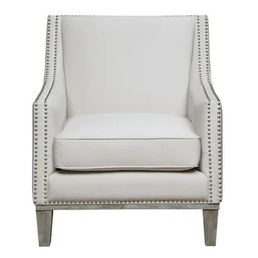 Abbyson Adrienne Nailhead Trim Arm Chair - Walmart.com | Walmart (US)