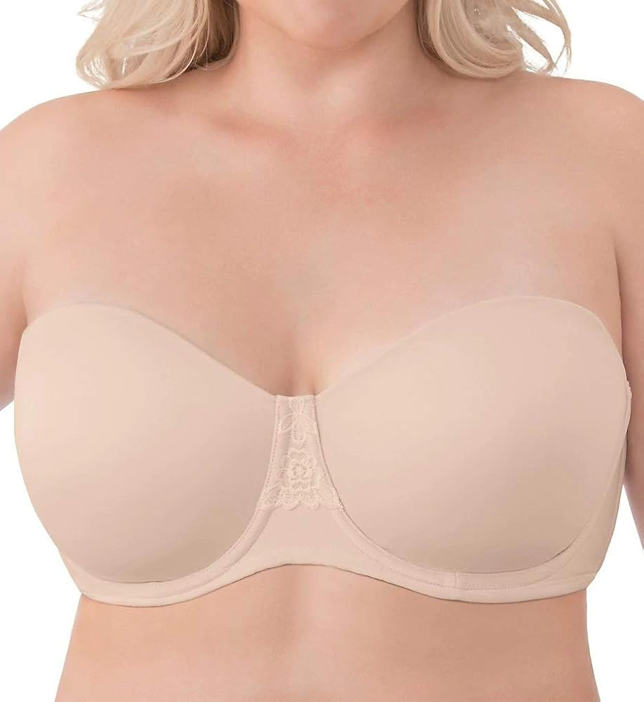 Vanity Fair Women's Beauty Back Smoothing Strapless Bra, 4-Way Stretch Fabric, Lightly Lined Cups... | Amazon (US)