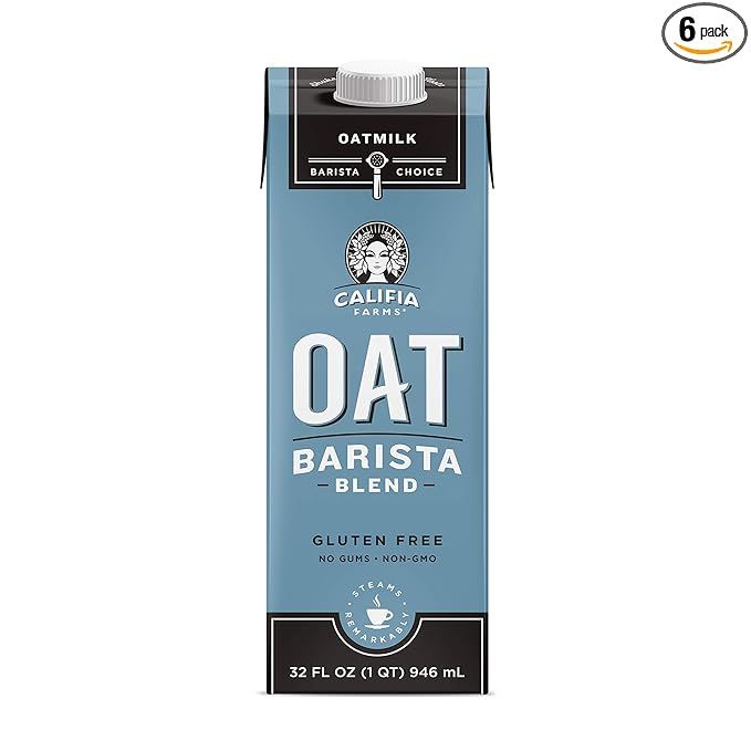 Califia Farms - Oat Milk, Original Barista Blend, 32 Oz (Pack of 6) | Dairy Free | Creamer | Vega... | Amazon (US)