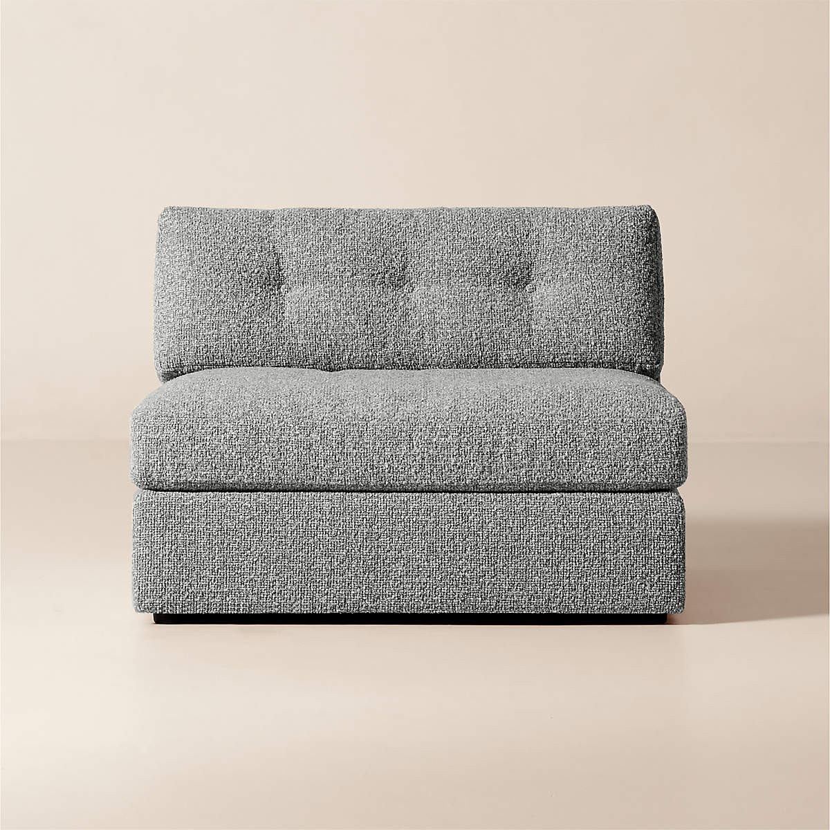 Sohla Grey Boucle Armless Chair | CB2 | CB2