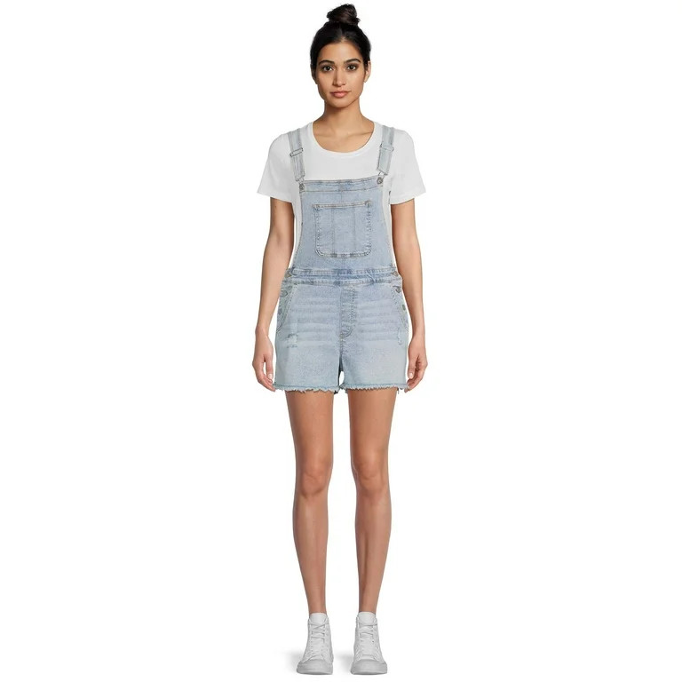 No Boundaries Juniors Relaxed Boyfriend Shortalls | Walmart (US)