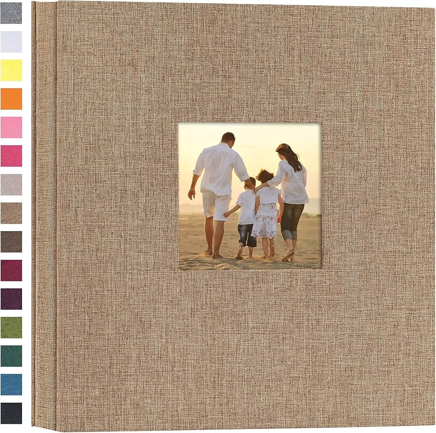 potricher Linen Hardcover Photo Album 4x6 600 Photos Large Capacity for Family Wedding Anniversar... | Amazon (US)