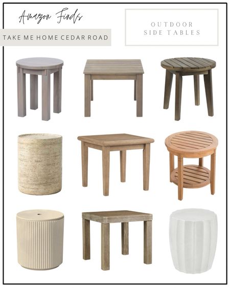 AMAZON FINDS - outdoor side tables 

How good are these? Loving these pretty options for your outdoor space! 

Outdoor living, outdoor furniture, outdoor table, patio furniture, outdoor side table, outdoor end table, amazon home, Amazon finds 

#LTKfindsunder100 #LTKhome #LTKsalealert