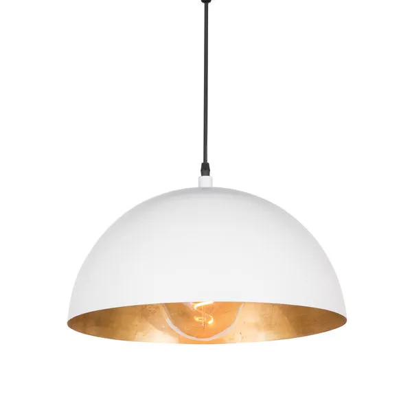 Sigmund Modern White and Gold Small Pendant Light | Scout & Nimble