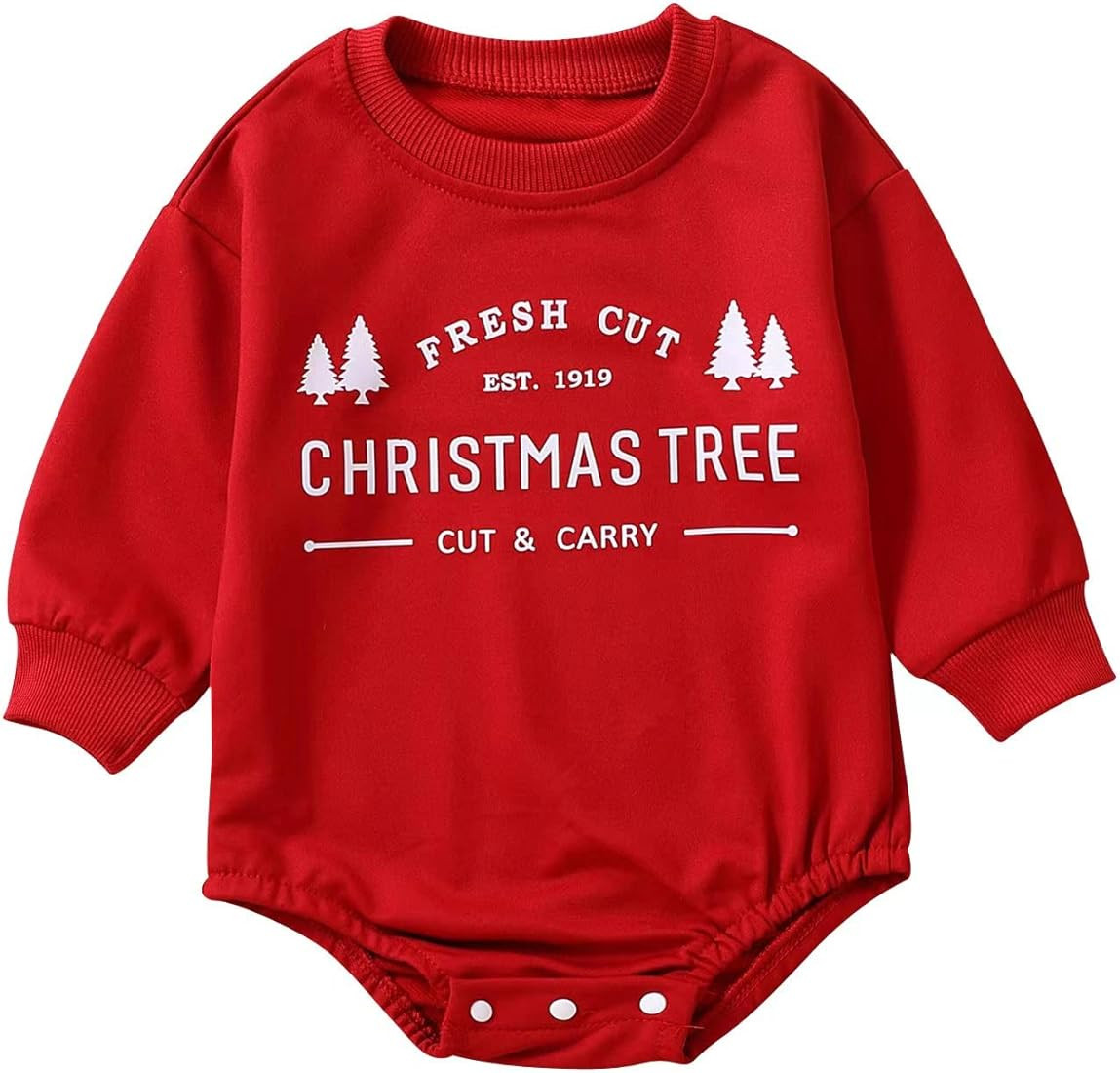 Newborn Christmas Outfit Toddler Baby Boy Girl Santa Onesie Crewneck Sweatshirt Romper Xmas Sweater  | Amazon (US)