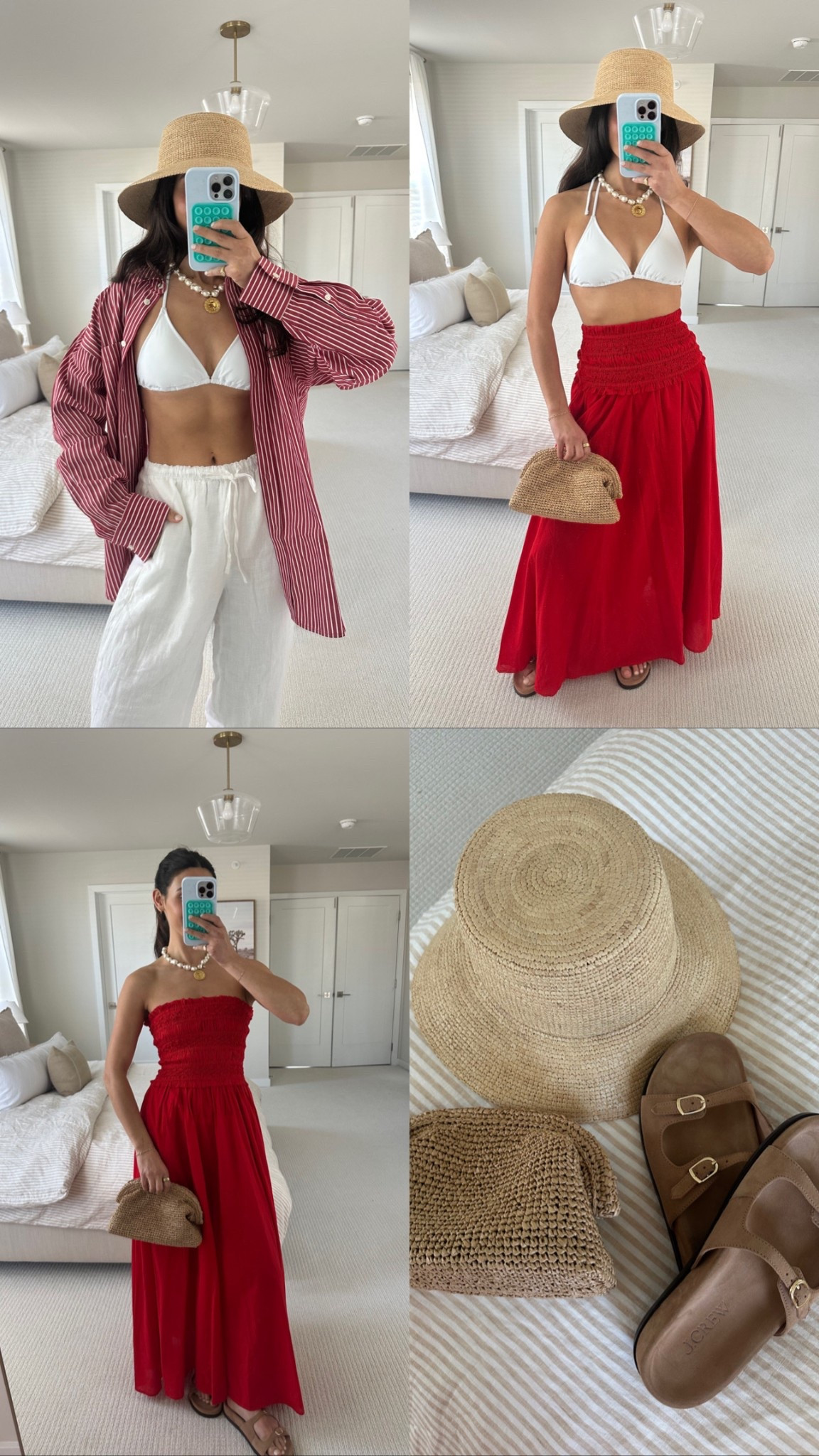 @jcrew spring & summer staples! shopping their new arrivals makes me so excited for spring! 

outfit 1: size XS in pants, S top, & S bikini 
outfit 2 & 3: Size XS

#jcrewpartner #ad

#LTKSpringSale #LTKSeasonal