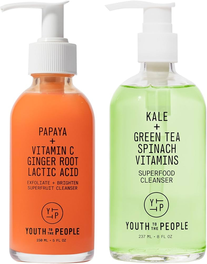 Youth To The People Supercharged Cleansing Duo - Bestselling Superfood Kale + Green Tea Face Wash... | Amazon (US)