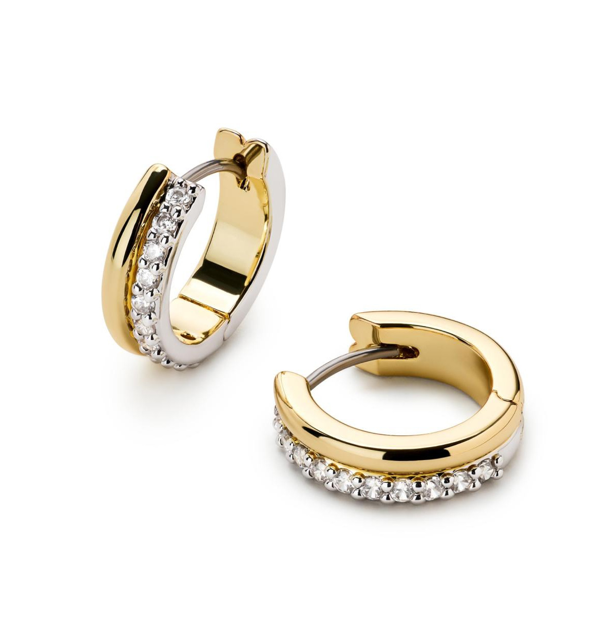 Ana Luisa Huggie Earrings - Asher Pave - Gold | Macy's