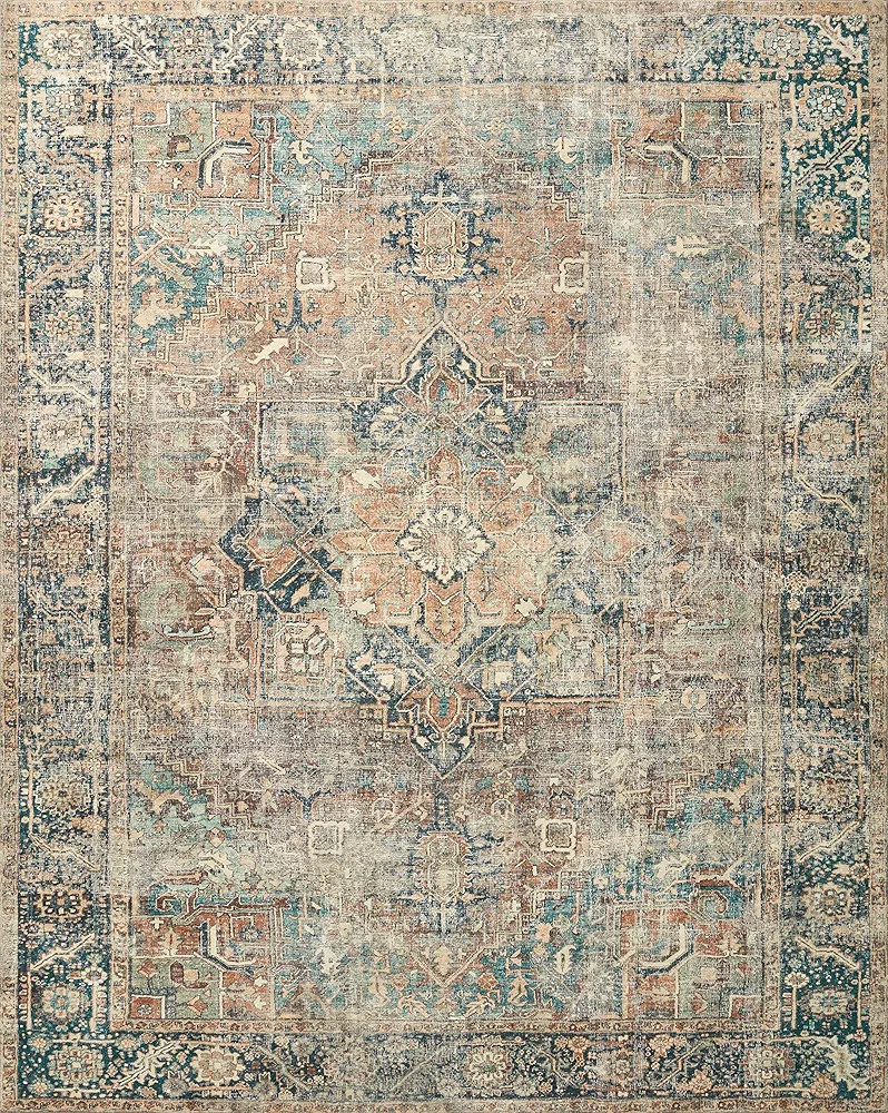 Loloi II Margot Collection MAT-02 Terracotta/Lagoon 8'-6" x 11'-6" Area Rug feat. CloudPile | Amazon (US)