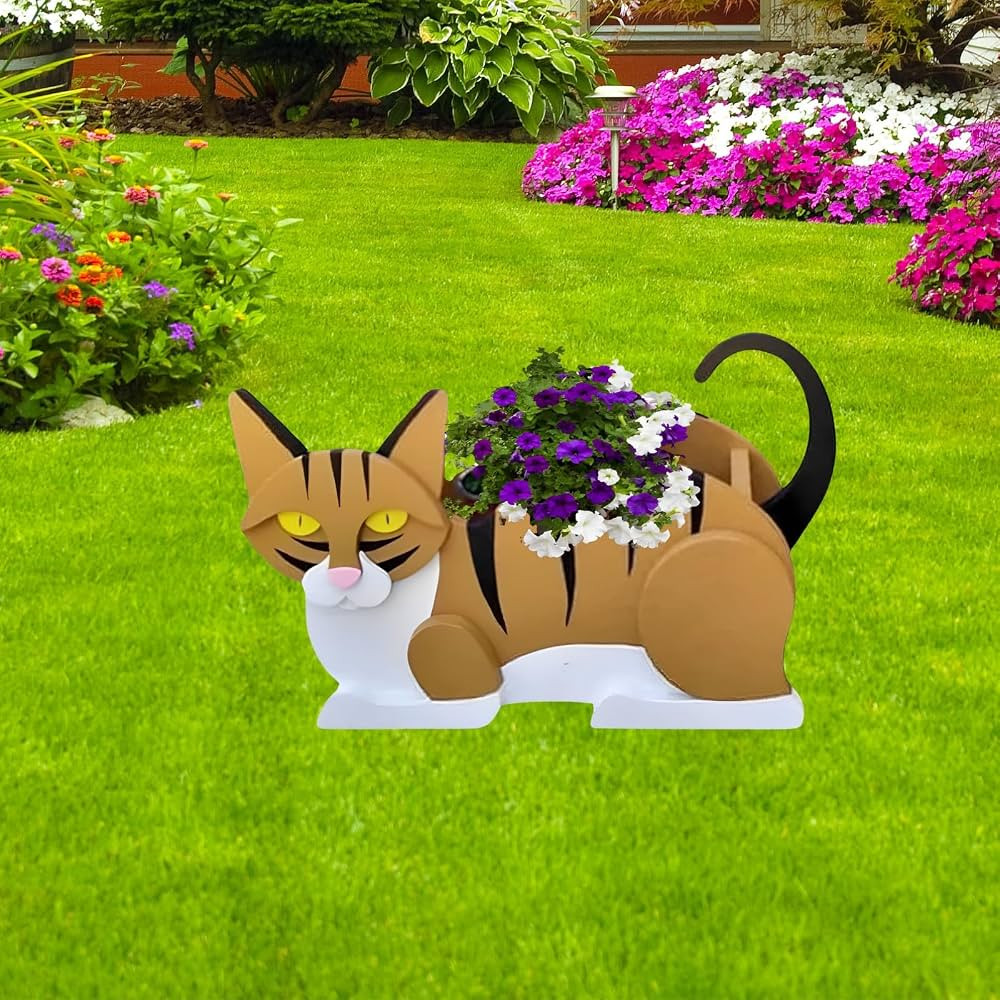 Orange and White Cat Planter Plant Pots,Cute Garden Dog Flower Planter,Dog Planters Birthday Gift... | Amazon (US)