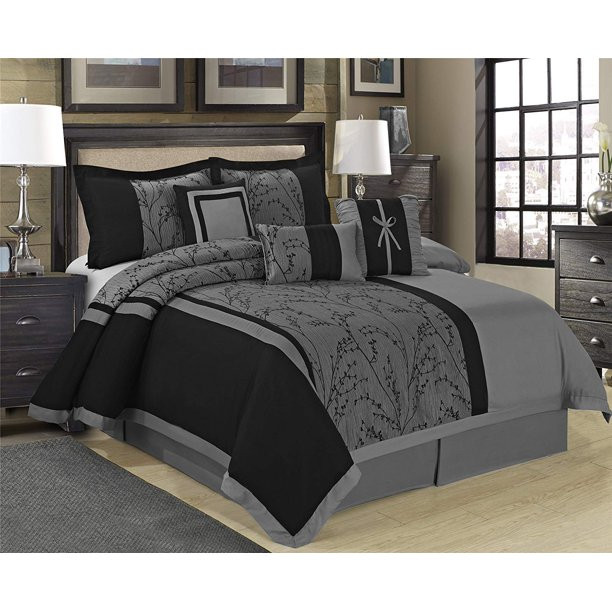 HIG 250 Thread Count Patchwork 7 Piece Bed in a Bag, Queen with Comforter, Sham, Square Pillow, F... | Walmart (US)