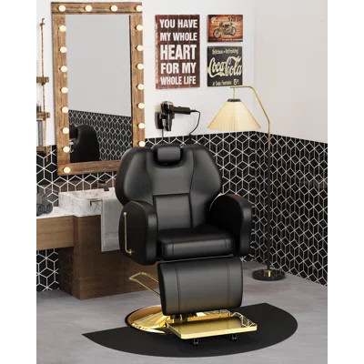 Inbox Zero New Gold Salon Chair, Hair Styling Chair With Upgraded Comfortable Cushion, 360°Swivel Hair Chair For Hair Stylist, Professional Styling Ch | Wayfair North America