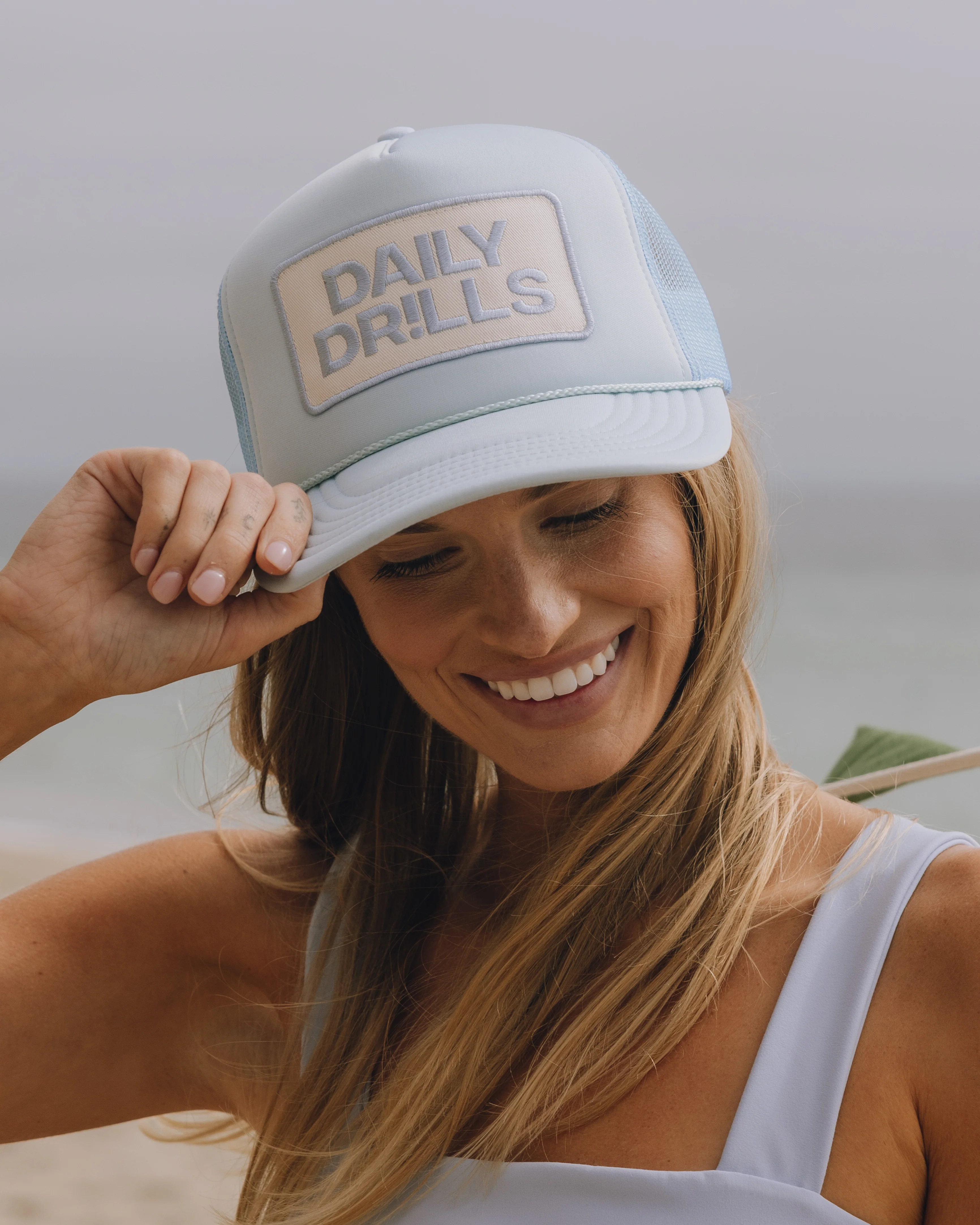 Patch Trucker Hat - Mist | Daily Drills
