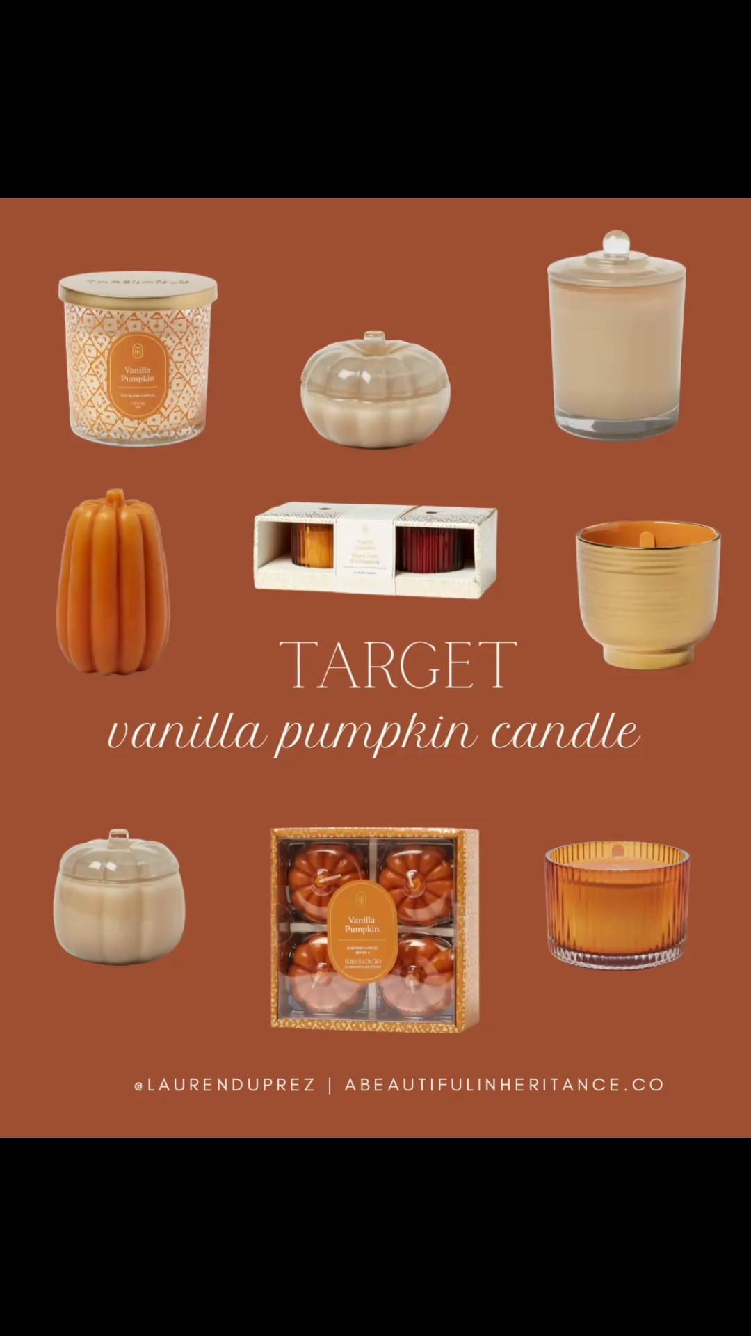 Target’s Vanilla Pumpkin candle is my favorite fall candle! It smells amazing without being overpowering, and it comes in a variety of vessels! 

#LTKSeasonal #LTKFindsUnder50 #LTKHome