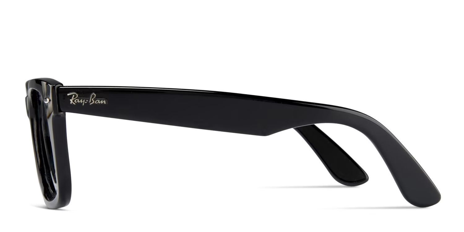 Ray-Ban 4340V Wayfarer Shiny Black Prescription Eyeglasses | GlassesUSA