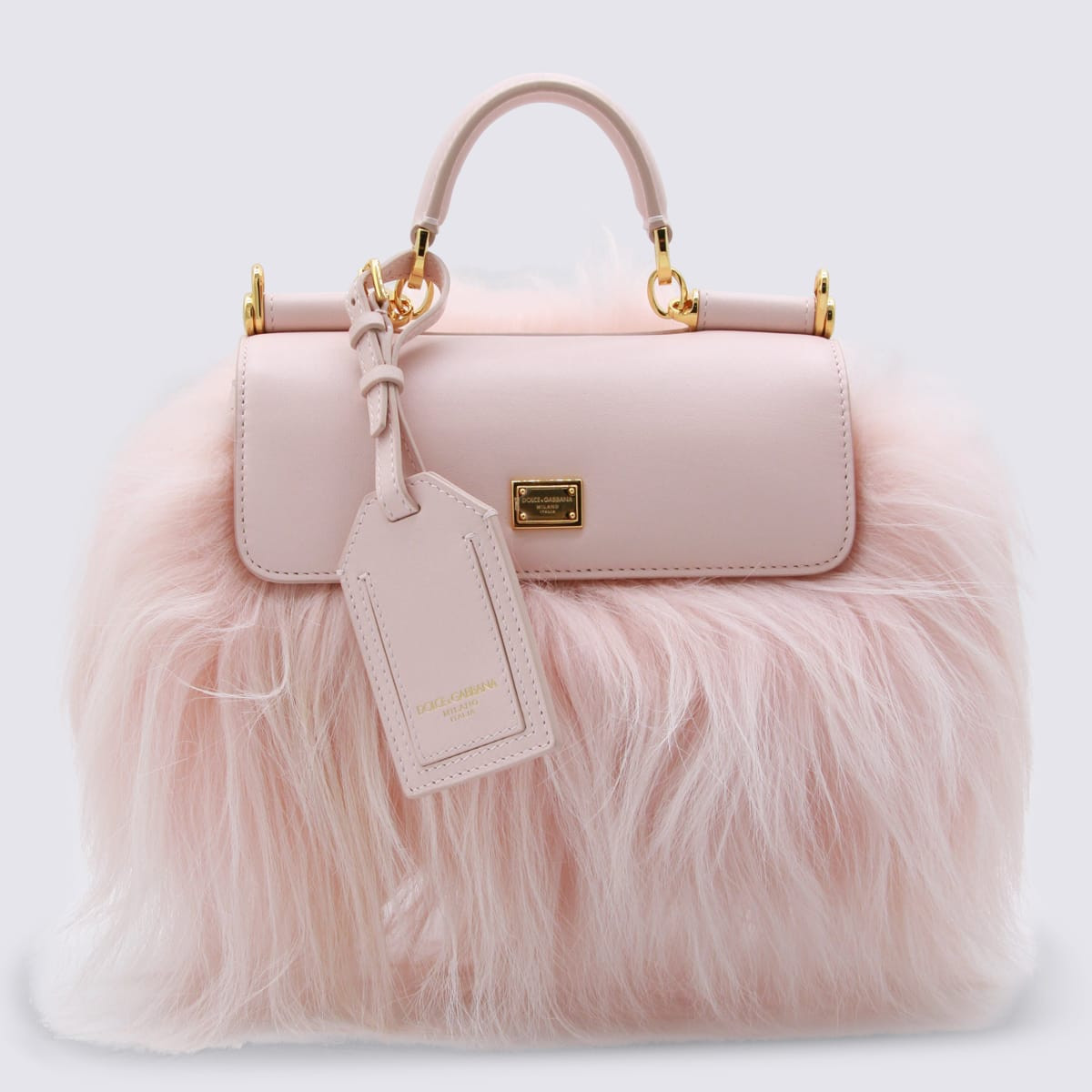 Dolce & Gabbana Powder Pink Leather My Sicily Mini Top Handle Bag | Italist.com US