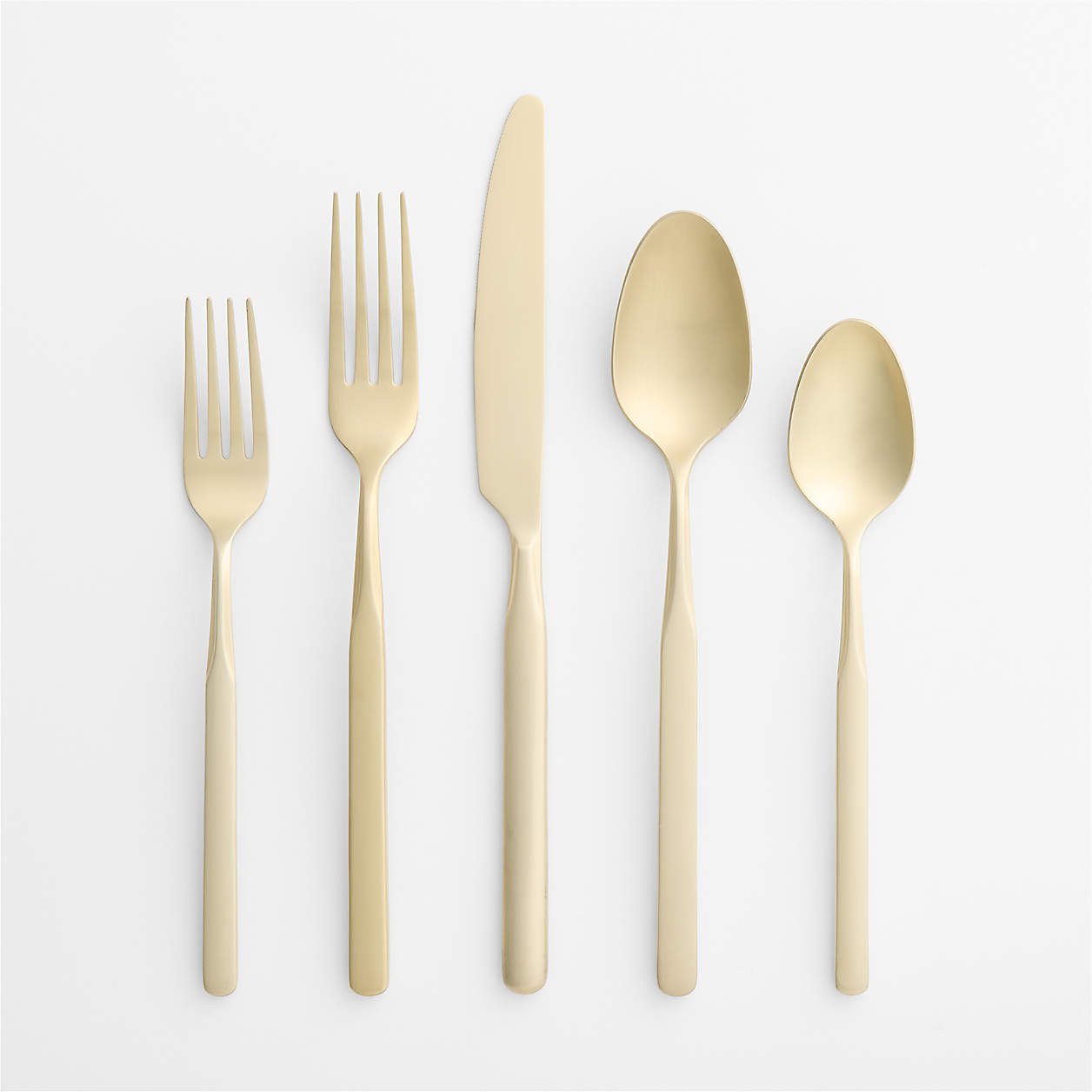 Mercer Holiday Champagne Flatware 5-Piece Place Setting + Reviews | Crate & Barrel | Crate & Barrel