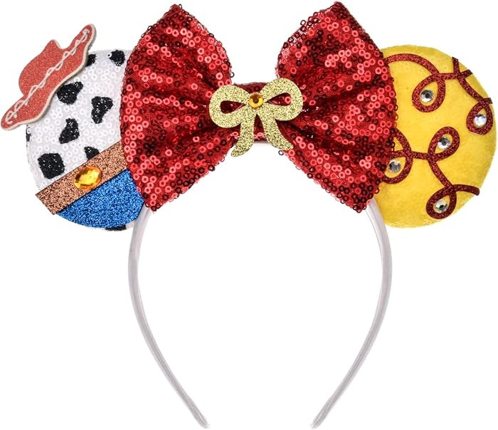 A Miaow Black Mouse Ears Headband MM Glitter Hair Hoop Women Adults Butterfly Sequin Hair Clasp C... | Amazon (US)