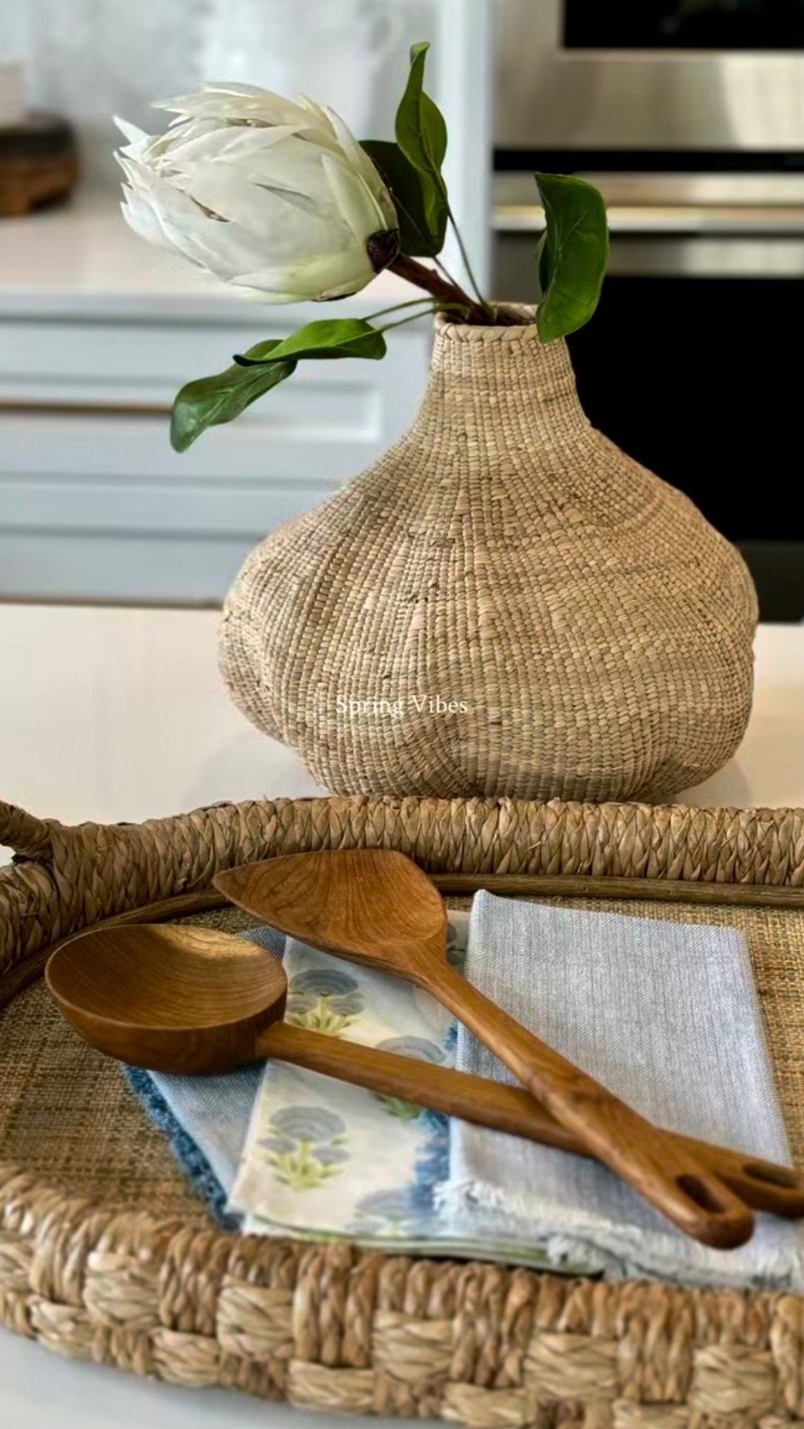 Garlic Vase | seagrass Tray | organic Neutral style | teak Server set | 

#LTKHome