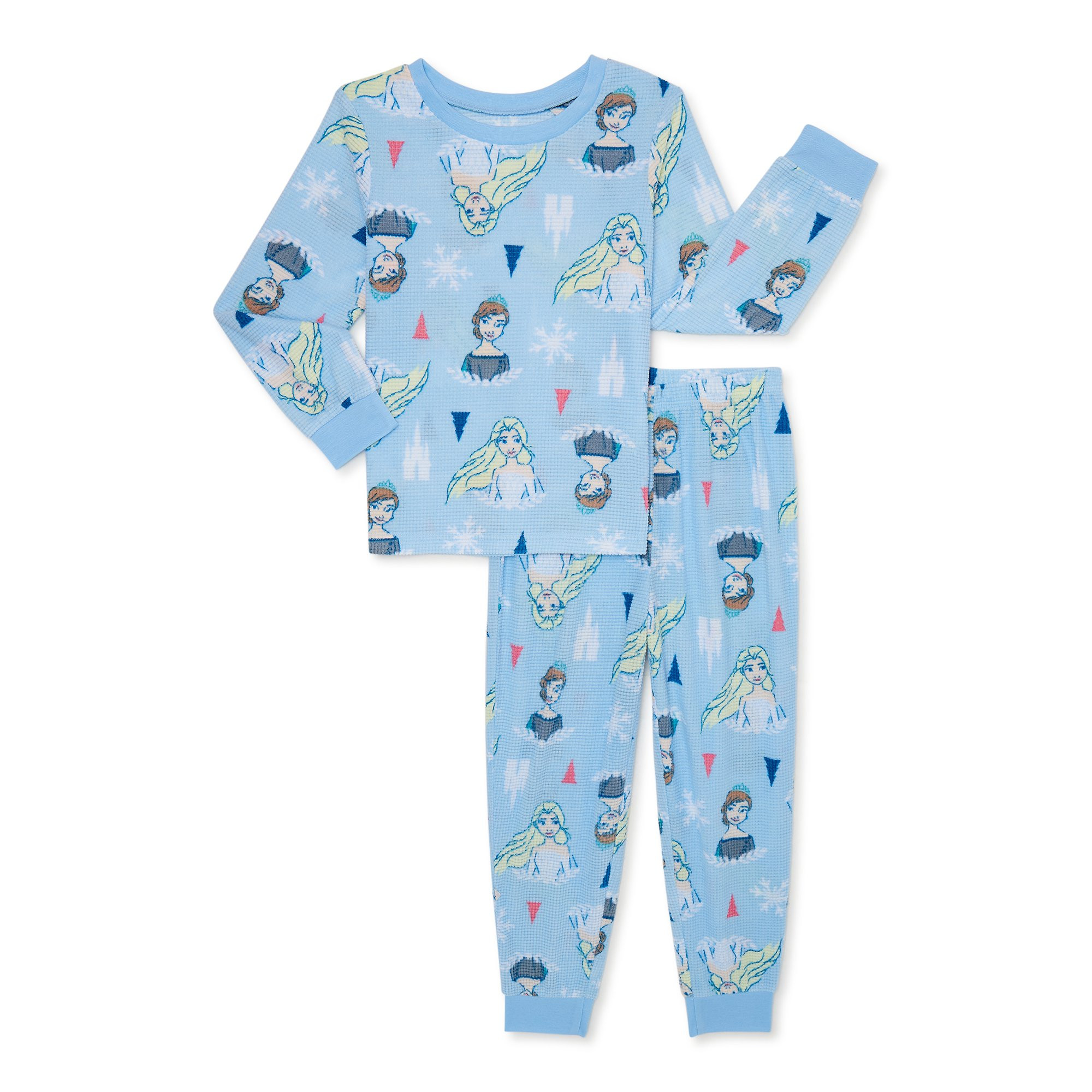Frozen Girls Holiday Sleep Pajamas Set, 2-Piece, Sizes 4-12 | Walmart (US)