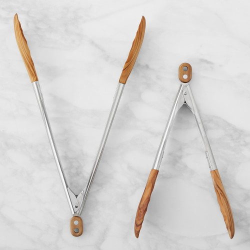 Williams Sonoma Olivewood Tongs, Set of 2 | Williams-Sonoma