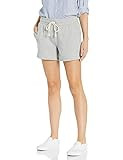 Amazon Brand - Goodthreads Women's Heritage Fleece Drawstring Shorts, Heather Grey, Large | Amazon (US)