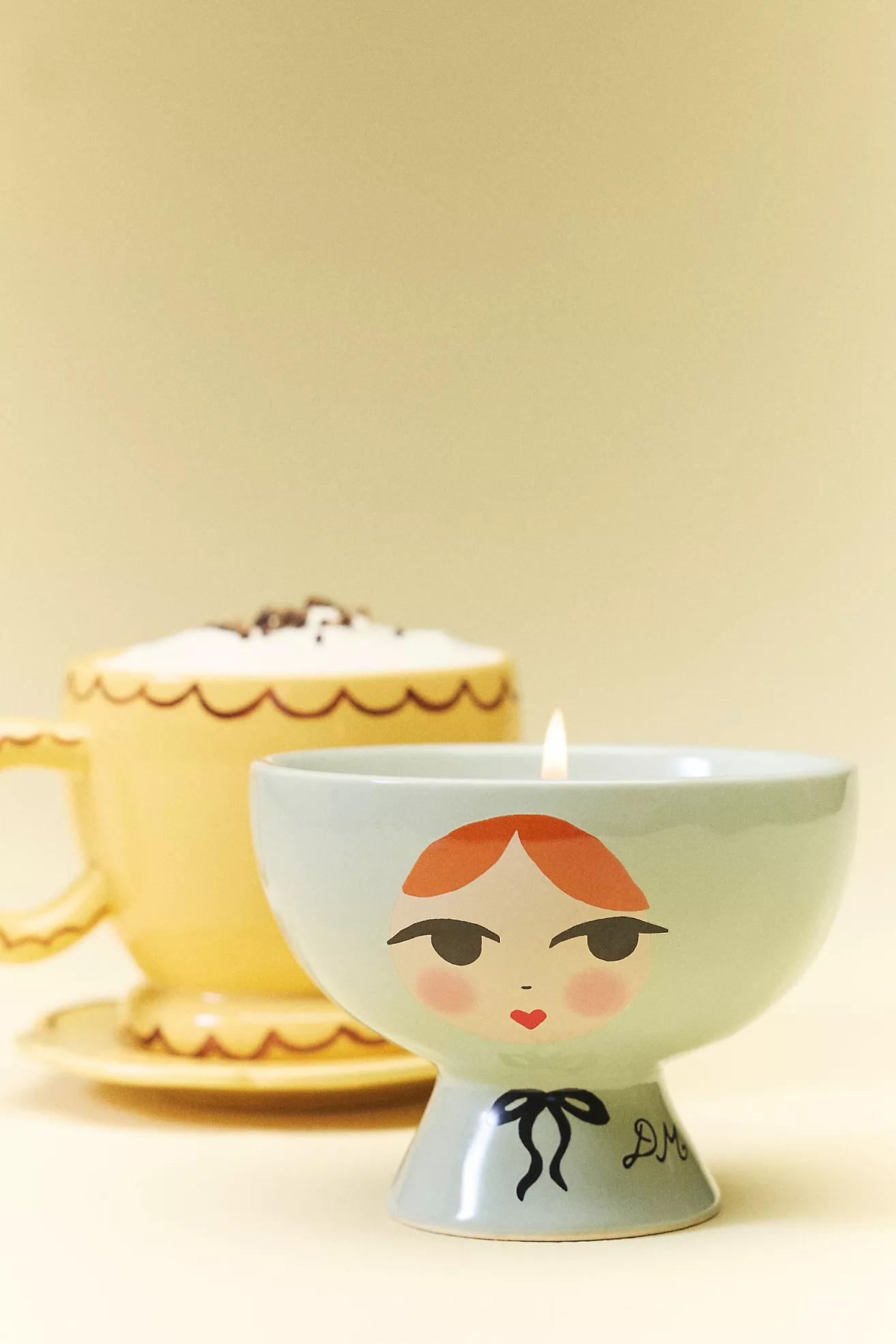 Damson Madder Gourmand Earl Grey Foam Ceramic Pedestal Candle | Anthropologie (US)