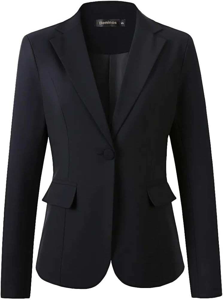 Beninos Womens Business Casual Blazer Office Work Solid Suit Jacket | Amazon (US)