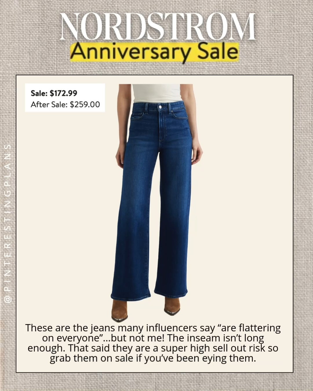 These are the jeans many influencers say “are flattering on everyone”...but not me! The inseam isn’t long enough. That said they are a super high sell out risk so grab them on sale if you’ve been eying them.

Nsale
Nordstrom Anniversary Sale

#LTKootd #LTKSeasonal #LTKSaleAlert