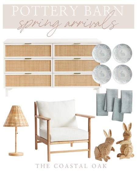 New spring arrivals at pottery barn. Loving this cane dresser and at a great price too. These rattan bunnies are perfect for Easter too!

#LTKhome #LTKSeasonal #LTKstyletip