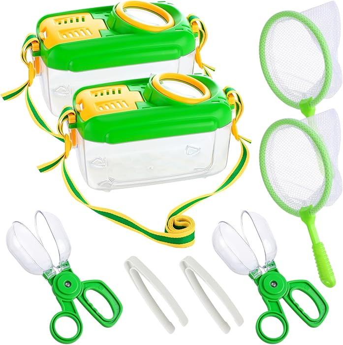 2Sets Bug Catcher for Kids - Sturdy Kids Bug Catching Kit Gifts with Collector Butterfly Net Twee... | Amazon (US)