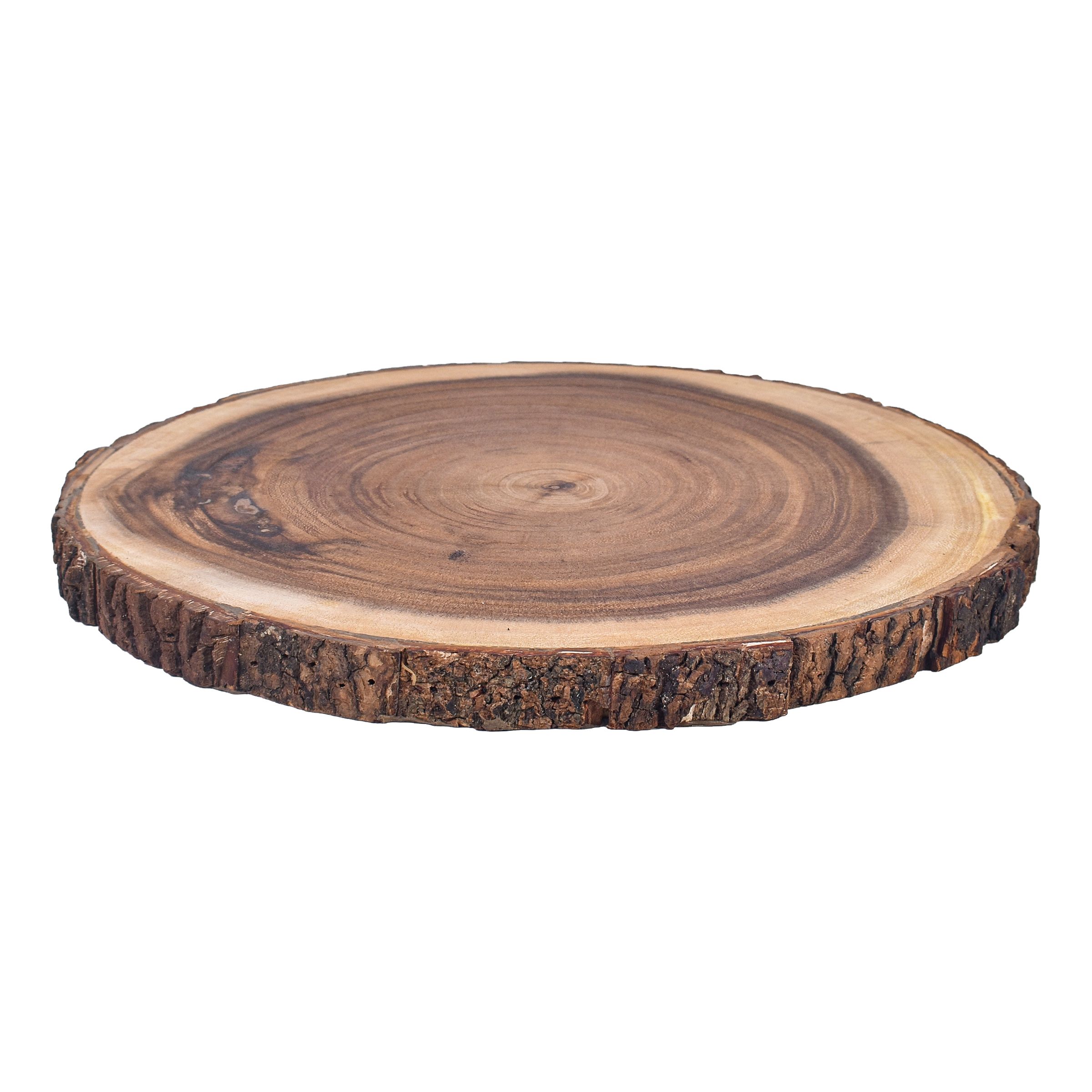 Better Homes & Gardens Brown Acacia Round Bark Plate Charger | Walmart (US)
