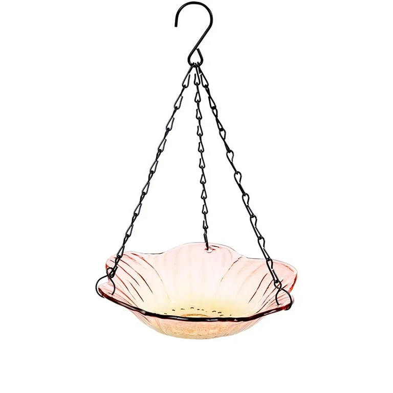 Hanging Glass Birdbath - Flower Shape | Walmart (US)