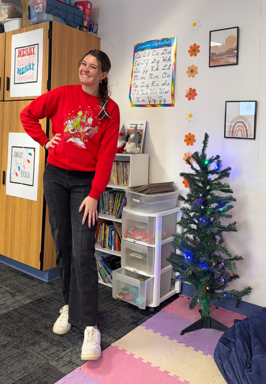 Christmas fit for a teacher holiday ❤️💚 the grinch staring at WhoVille!

#LTKootd #LTKWorkwear #LTKHoliday