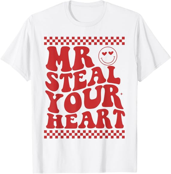 Mr Steal Your Heart For Boys Toddlers Valentine's Day Kids T-Shirt | Amazon (US)
