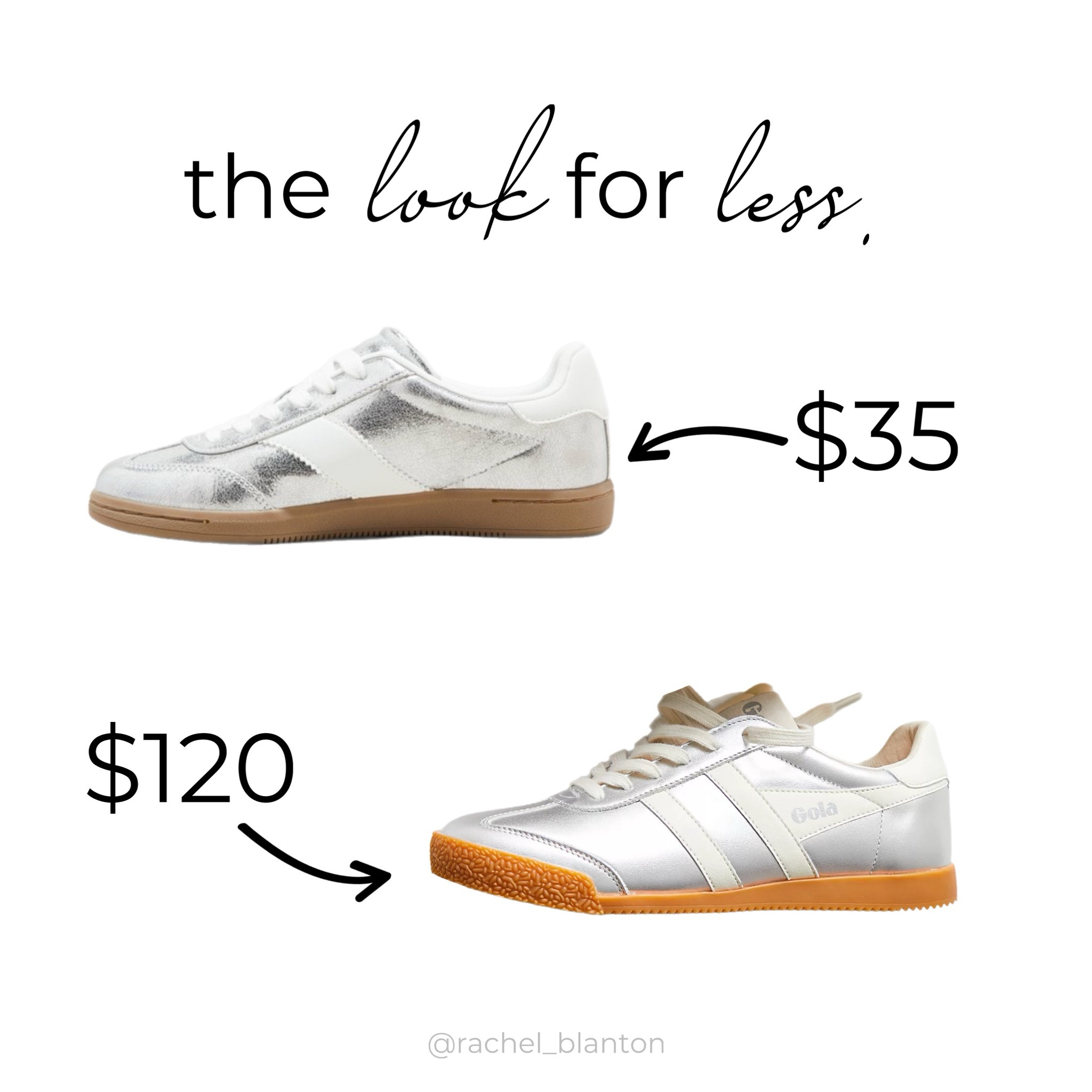 The look for less: metallic sneakers.

#LTKShoeCrush #LTKActive #LTKFindsUnder50