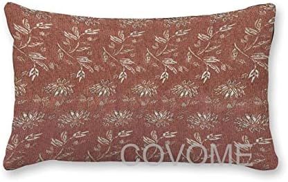 by Unbranded Terracotta Pillow Cover, Floral Covers, Spring Botanical Flower Print Rust Covers, 1... | Amazon (US)