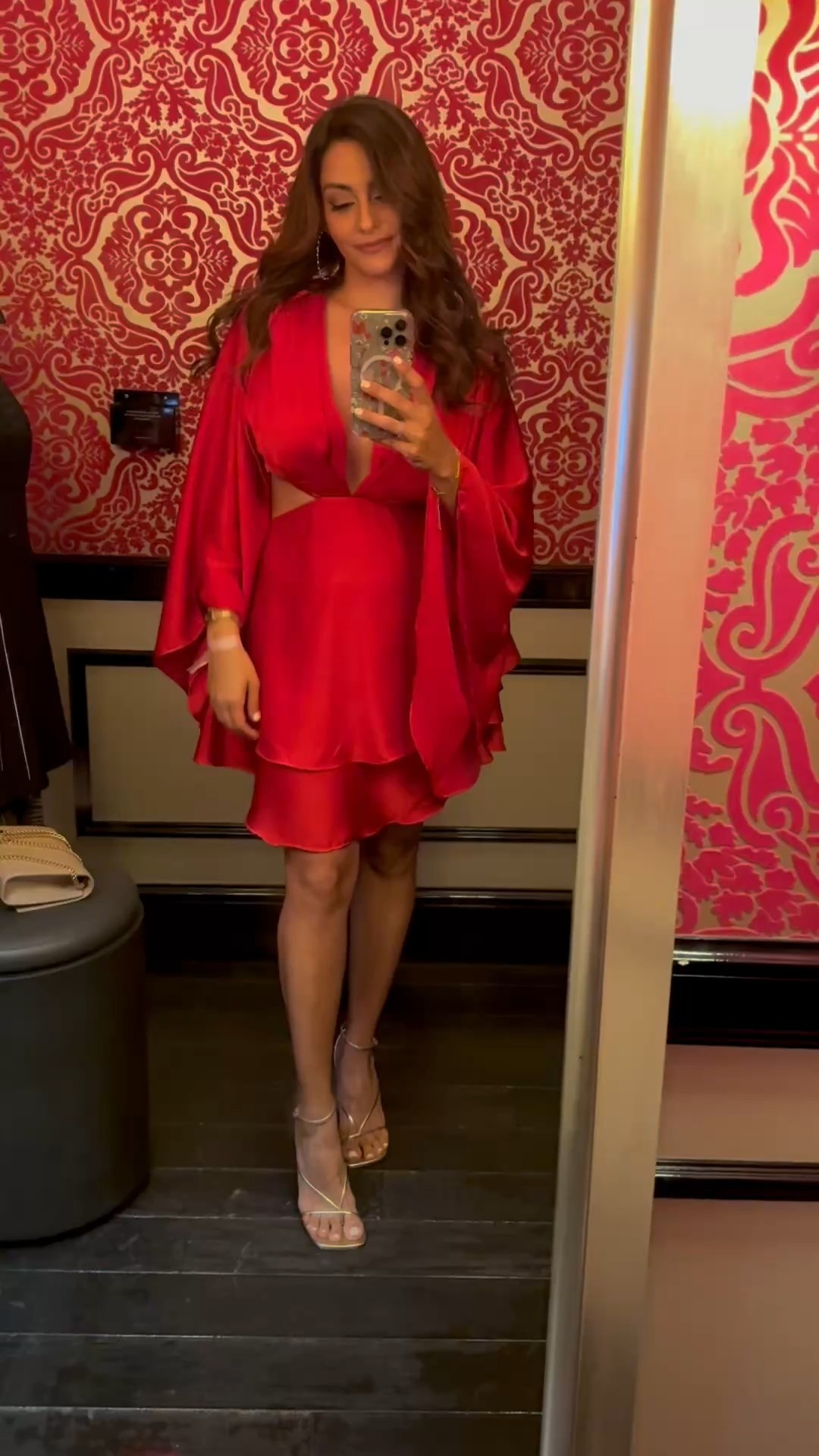 Cut out red dress ❤️❤️

Wearing size M, true to size, no stretch. I wear 34DD on bra and the top part still had some room. 

#LTKSeasonal #LTKMidsize