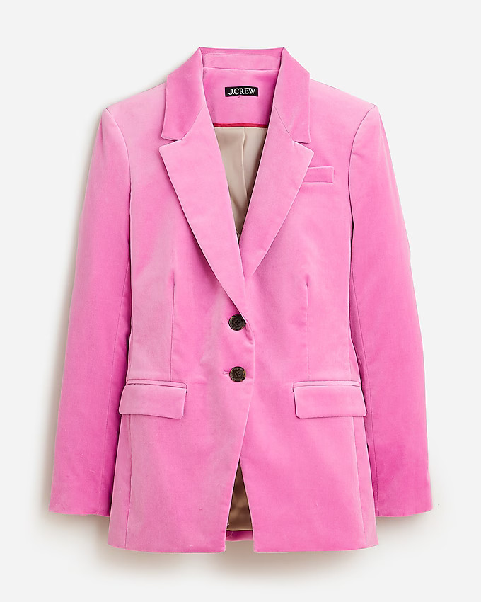 Nipped-in blazer in stretch velvet | J. Crew US