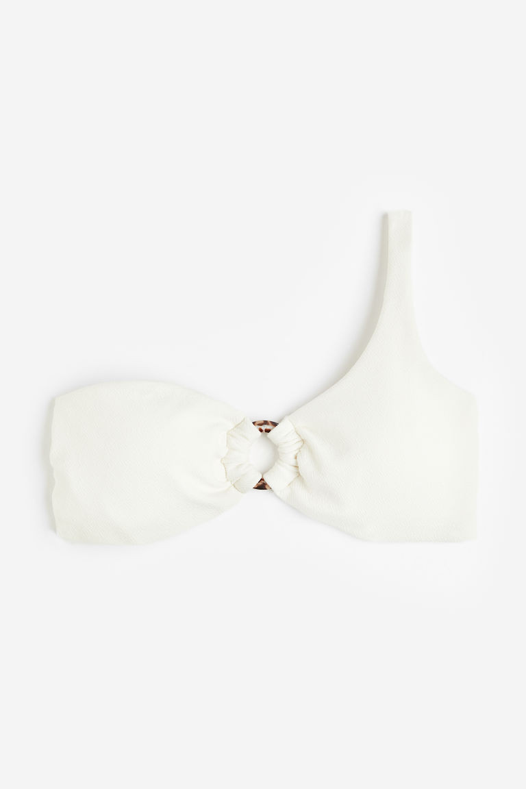 H & M - Padded one-shoulder bikini top - White | H&M (UK, MY, IN, SG, PH, TW, HK)