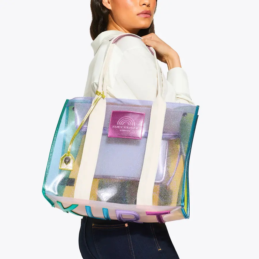 large vinyl southbank tote bag | Kurt Geiger US