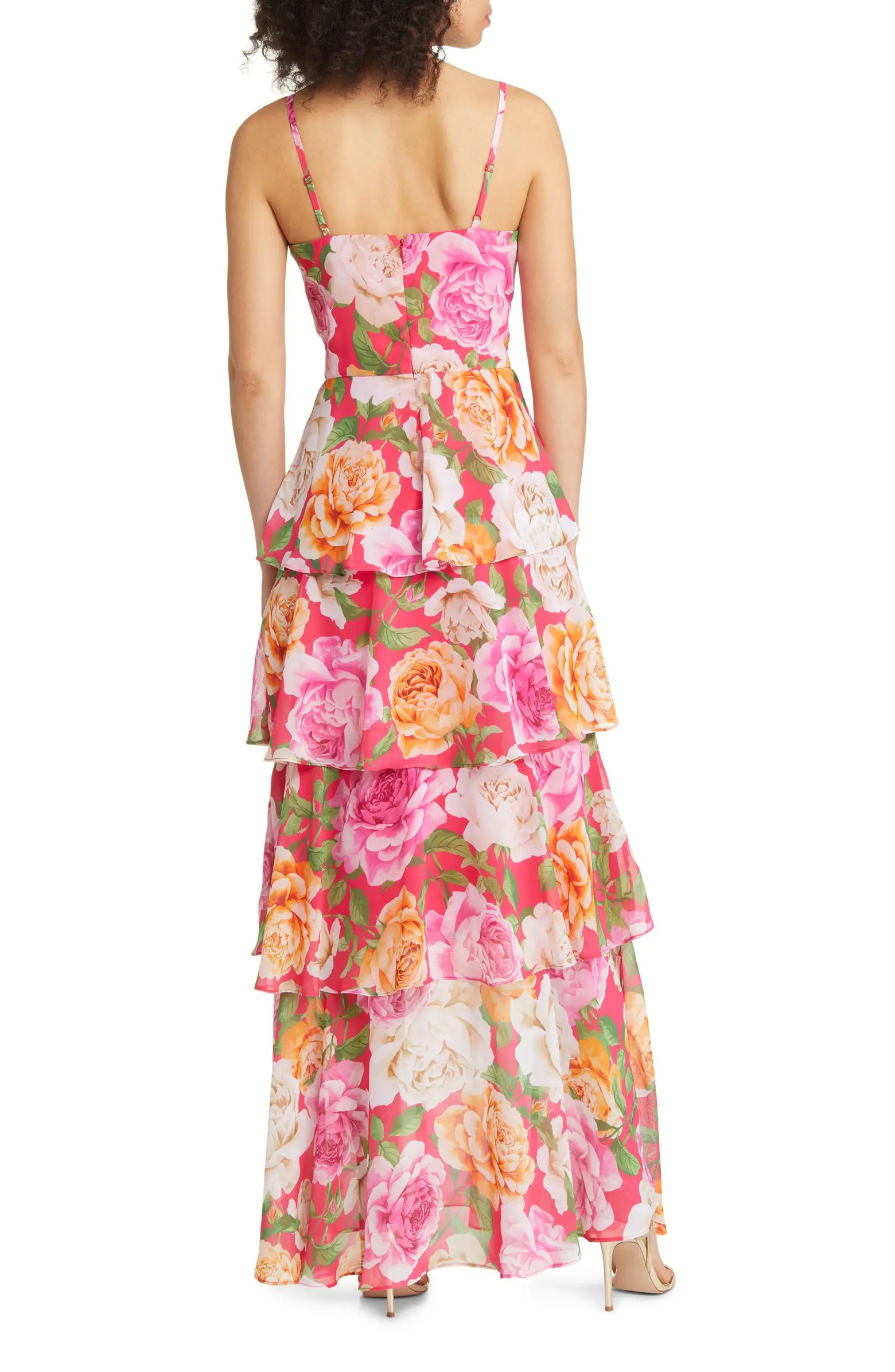 Floral Tiered Gown | Nordstrom