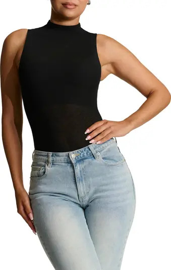 Naked Wardrobe Funnel Neck Mesh Bodysuit | Nordstrom | Nordstrom