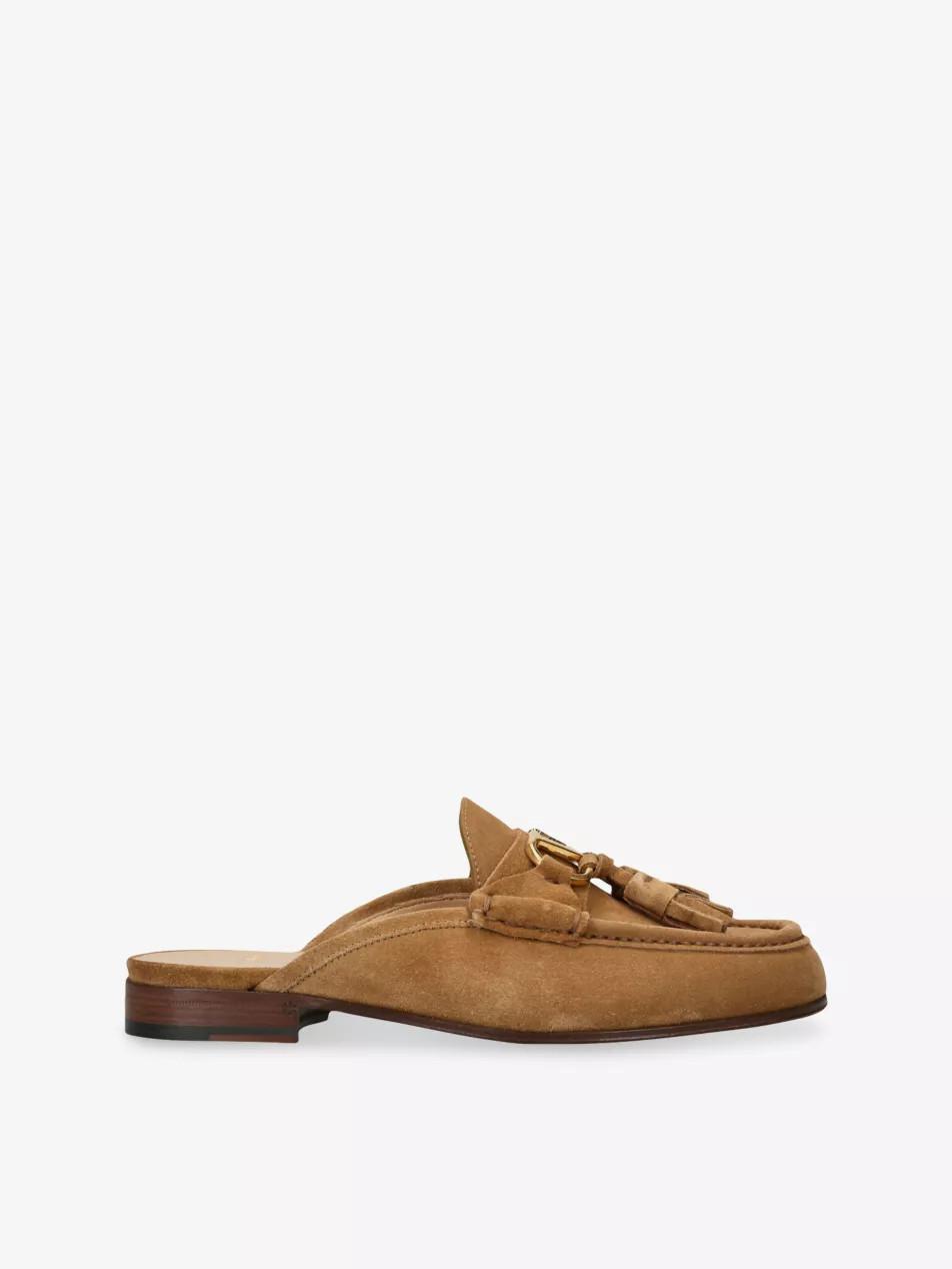 VLogo Signature Suede Loafers | Selfridges