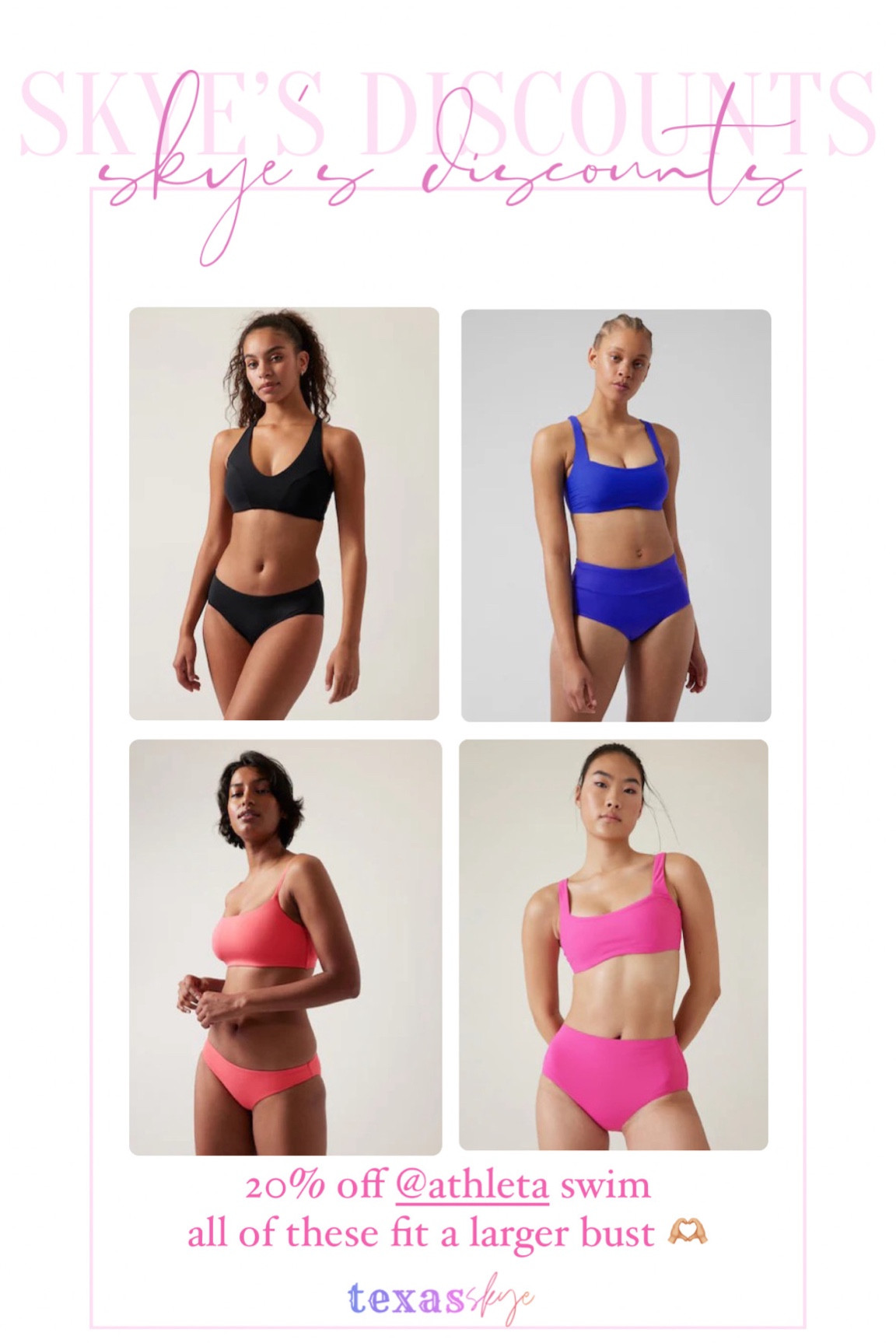 Athleta swim sale 3/17/23 

Large busy
Bikinis for large chests 


#LTKcurves #LTKswim