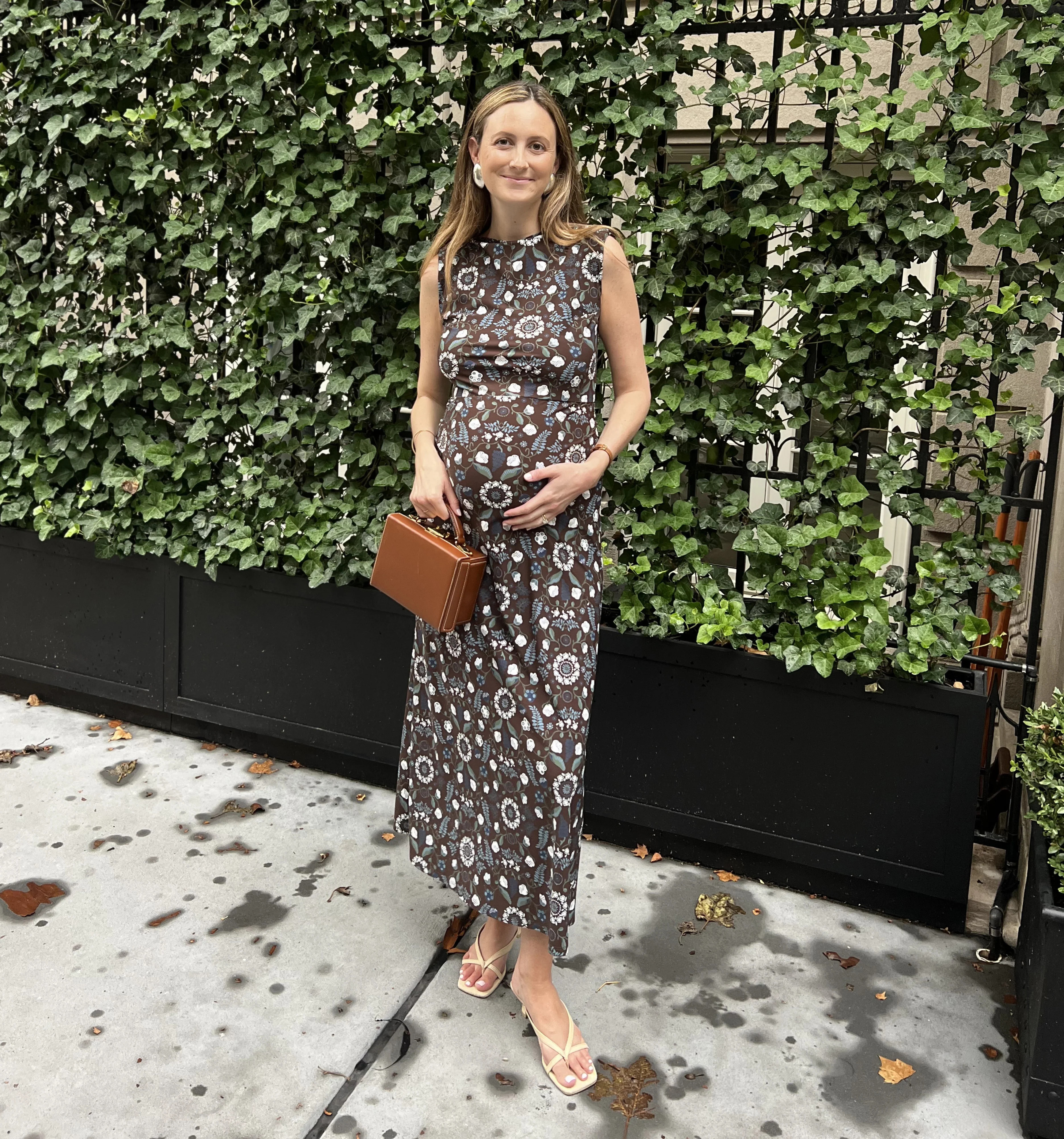 The Sloane Dress - Chocolate Swedish Floral | Hill House Home US