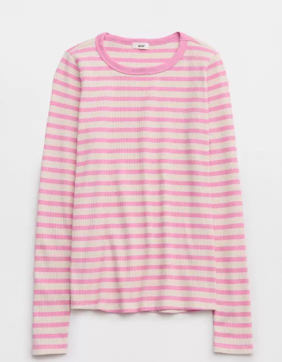 Aerie Long Sleeve Waffle T-Shirt | Aerie